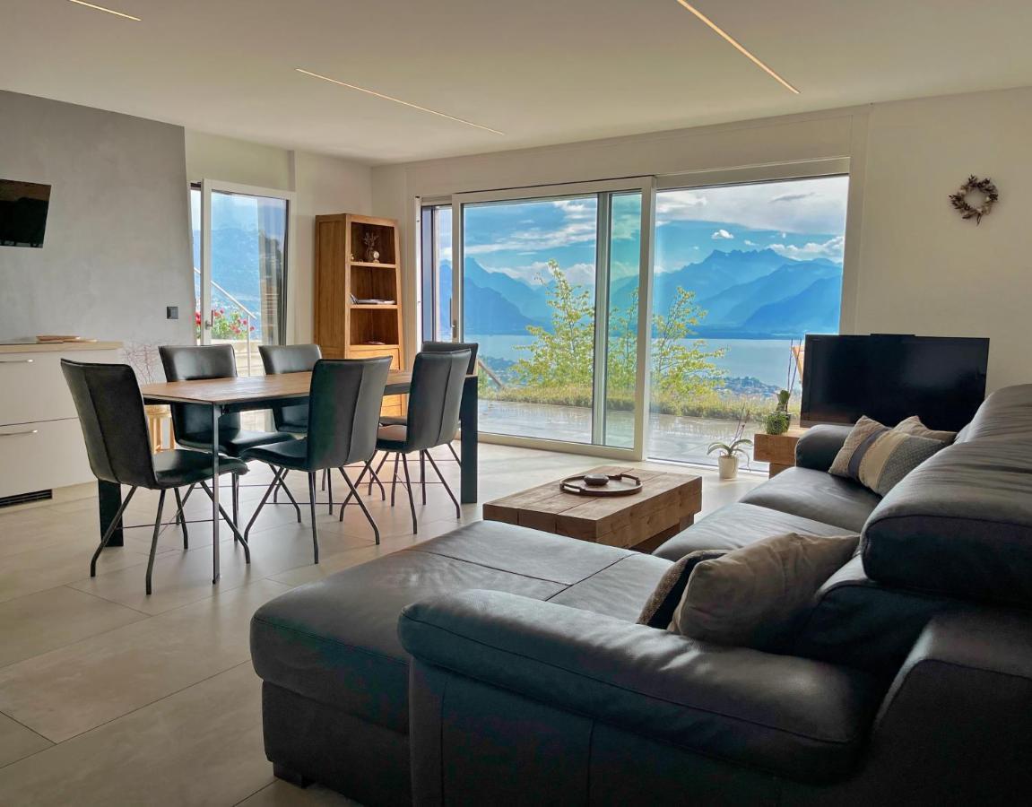 Appartement Moderne Avec Vue Panoramique A Jongny Proche De Montreux Экстерьер фото